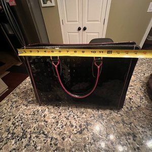 Arcadia Black Patent Leather "Business Bag"